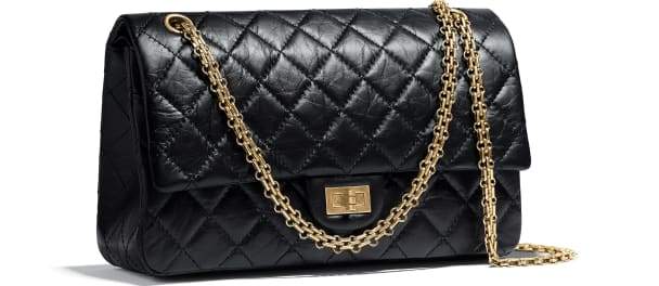 Chanel 2.55 Handbag Aged Calfskin Black - Image 3