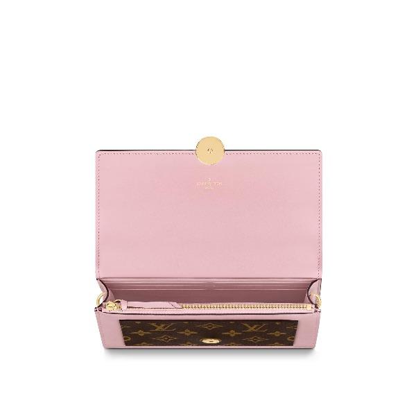 LV Flore Chain Wallet Rose Ballerine - Image 2