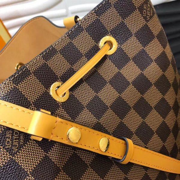 LV NéoNoé Bag Damier Ebene Safran - Image 4