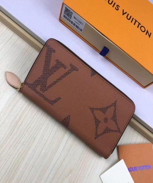 LV Monogram Reverse Zippy Wallet Brown