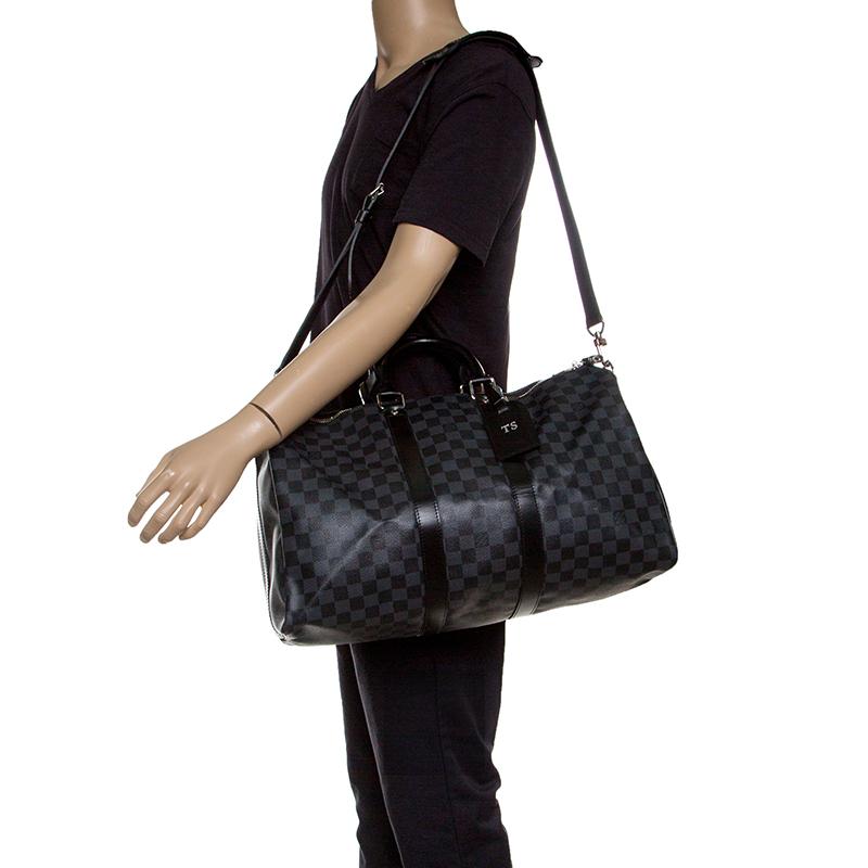LV Keepall Bandouliere 45 Damier Graphite Canvas - Image 2