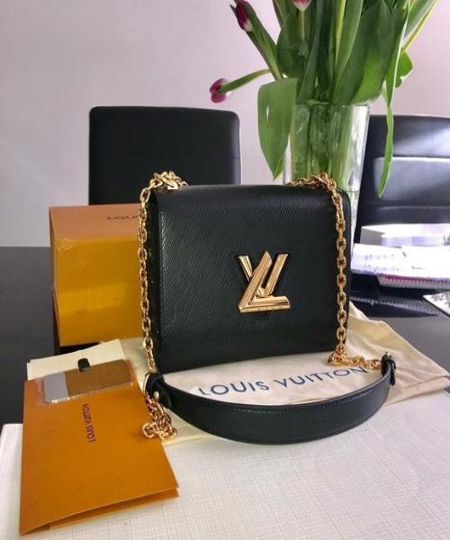 LV Twist MM Epi Leather Black Gold-Colored Lock - Image 4