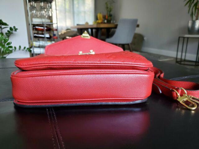 LV Pochette Metis Monogram Empreinte Leather Cerise/Blue - Image 3