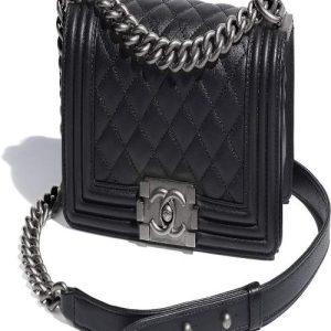 Chanel Wallet On Chain – WOC Grained Quilted Calfskin Black Studded