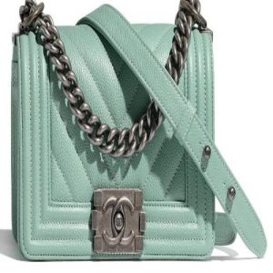 Chanel Boy Medium Handbag blue