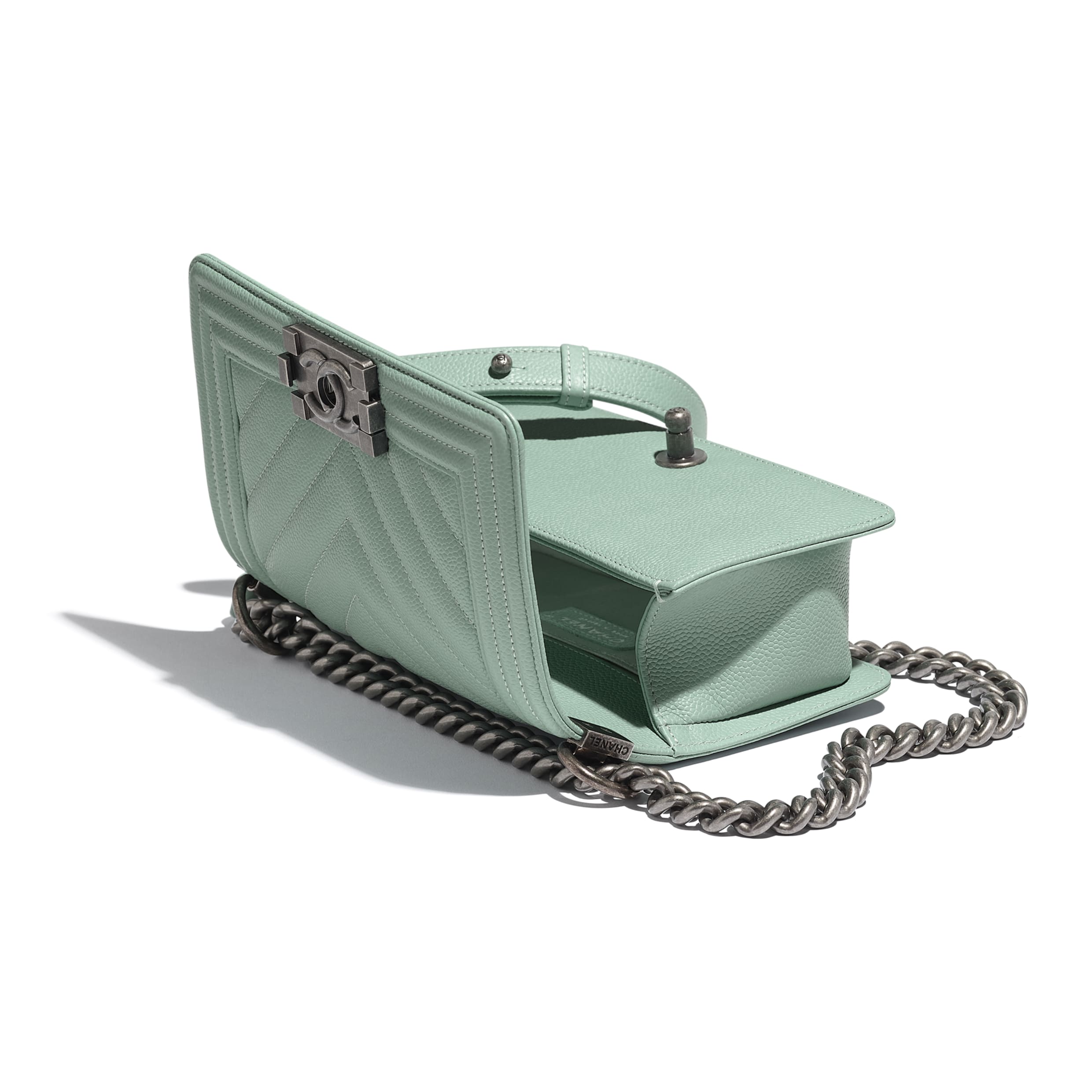 Chanel Boy Medium Caviar Leather Sky Blue - Image 4