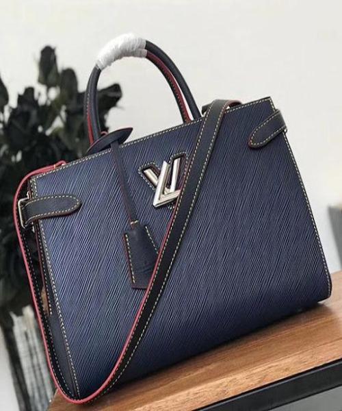 LV Twist Tote Epi Leather Indigo - Image 6
